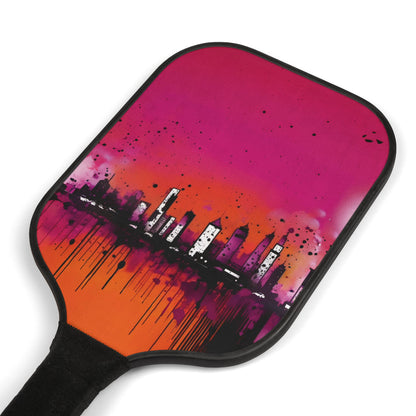 Vibrant Cityscape Pickleball Kit