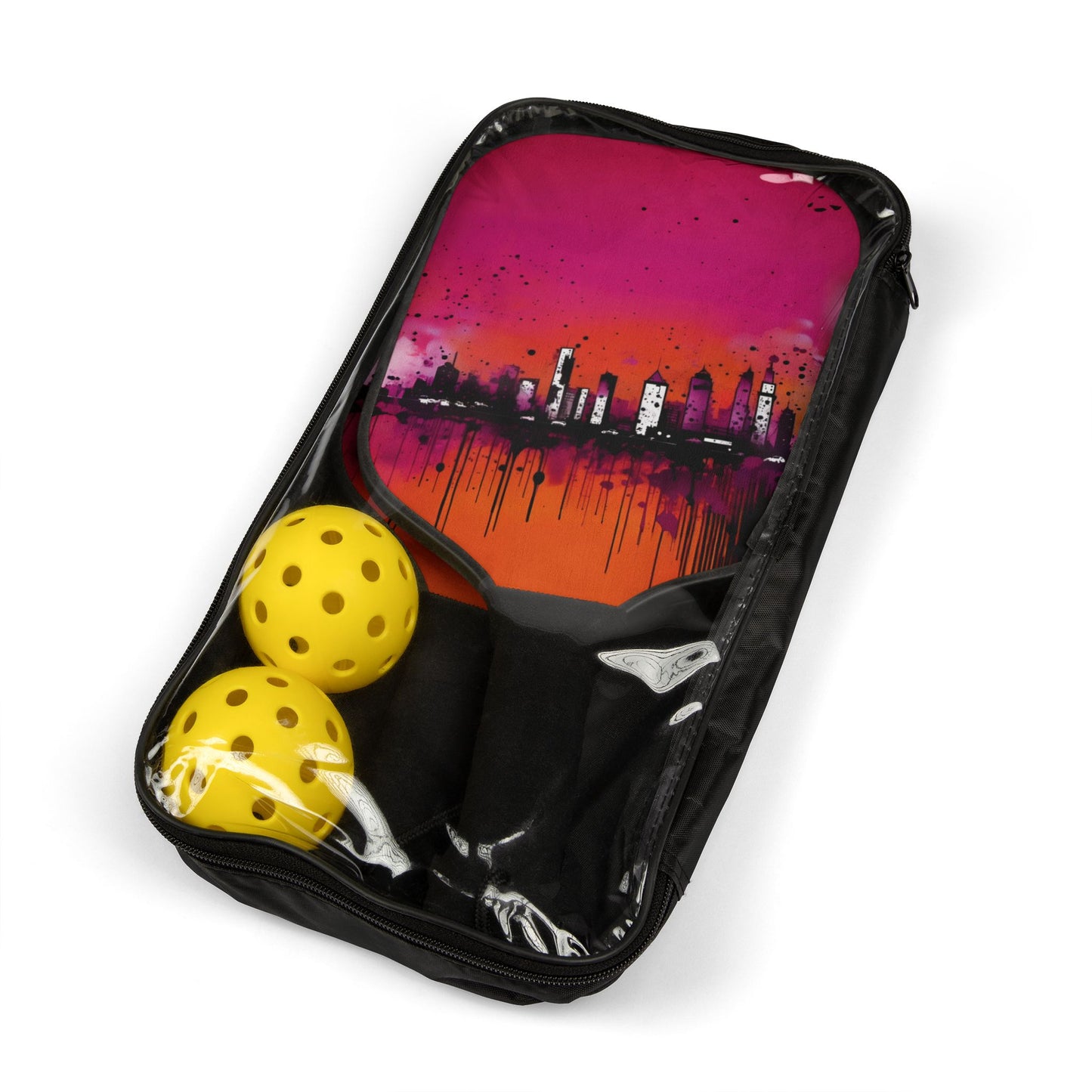 Vibrant Cityscape Pickleball Kit