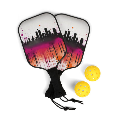 Pickleball Kit- Vibrant Cityscape Design