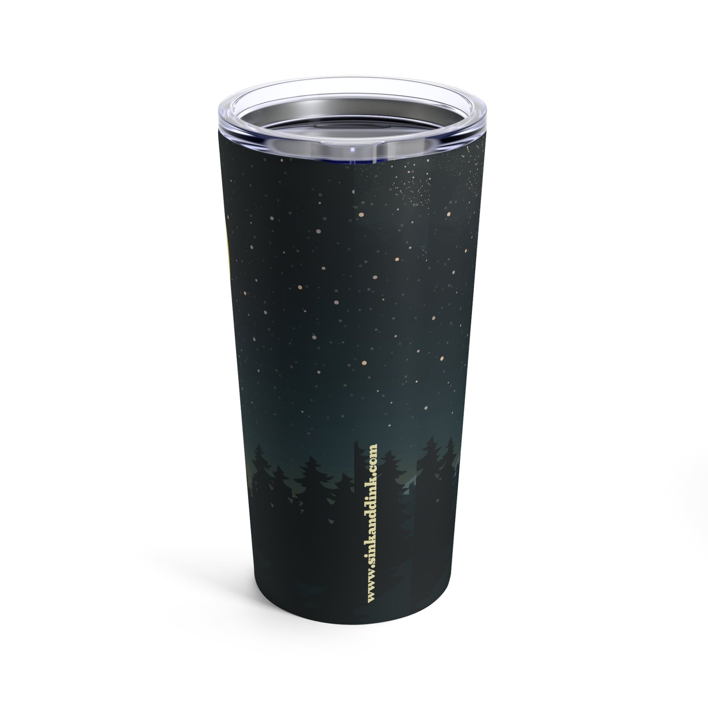 Camping Under a Pickleball MoonTumbler 20oz