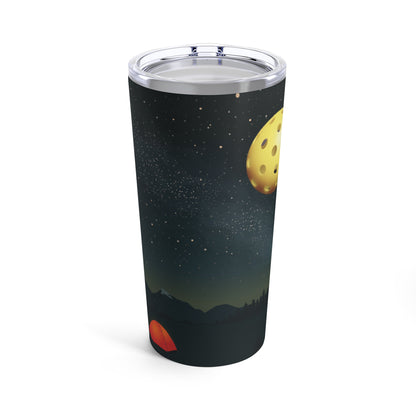 Camping Under a Pickleball MoonTumbler 20oz