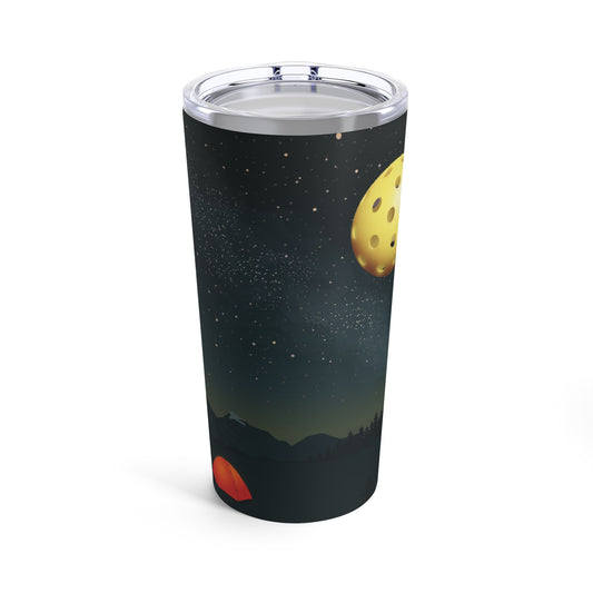 Camping Under a Pickleball MoonTumbler 20oz