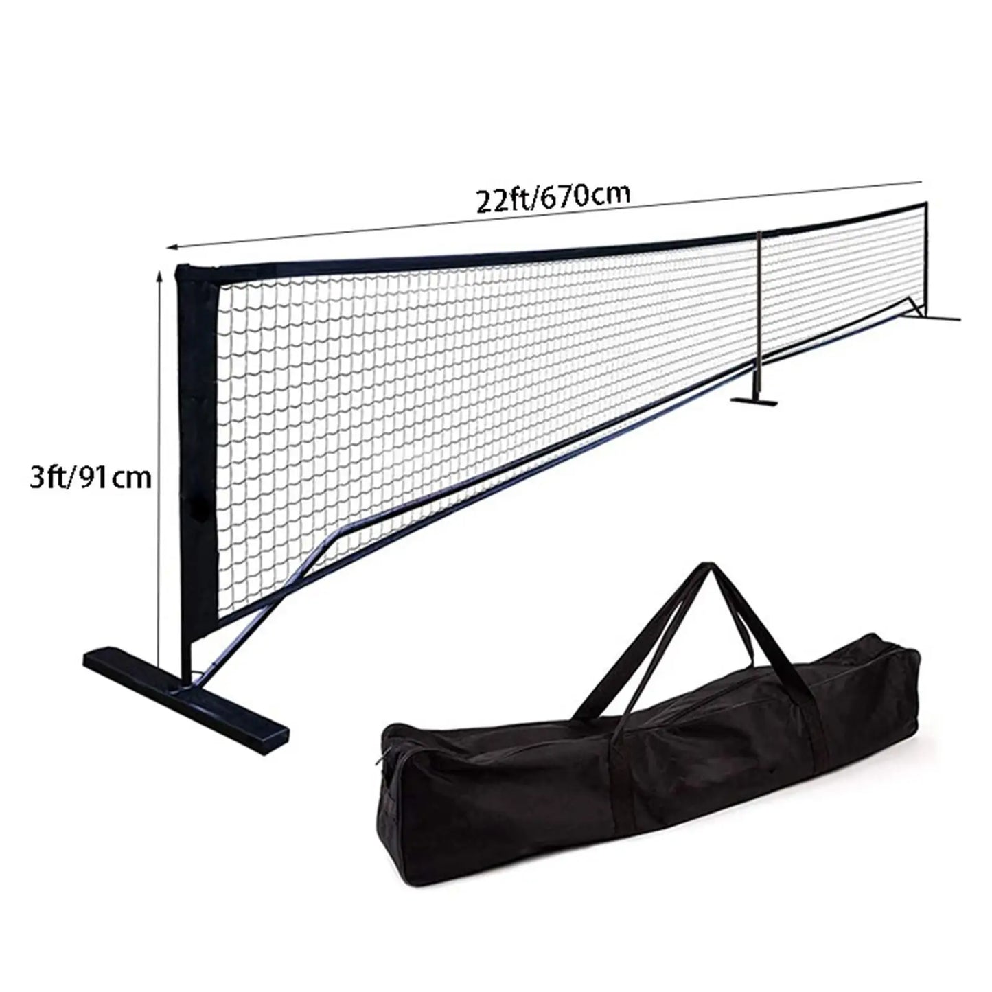 Pickleball Net System with Carrying Bag